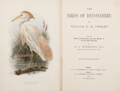 Lot 136 - Pidsley (William E. H.). The Birds of Devonshire, 1891..., and others