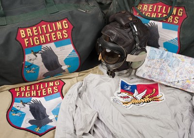 Lot 128 - Breitling Fighters. Two Breitling Fighters kit bags belonging to Squadron Leader Ray Hanna