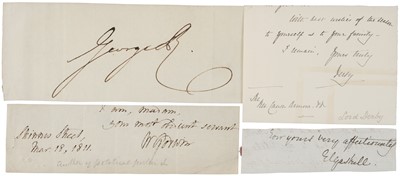 Lot 287 - Historical Autographs. A collection of approximately 100 cut signatures