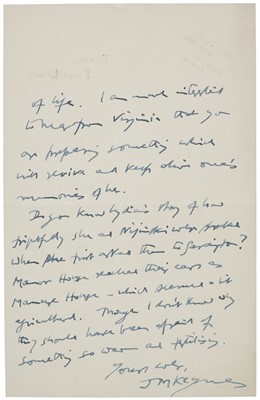Lot 294 - Keynes (John Maynard, 1883-1946), English economist and philosopher. Autograph Letter Signed