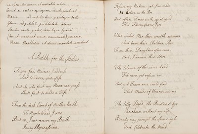 Lot 251 - Sharpe (Fane William, c.1729-1771). Manuscript Commonplace Book, c. 1746/7