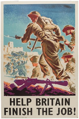 Lot 158 - Help Britain Finish the Job! Printed for H. M. Stationery Office..., lithographic poster