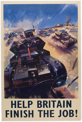 Lot 157 - Help Britain Finish the Job! No printer or publisher, c. 1940, colour lithographic wartime poster
