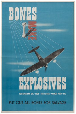 Lot 150 - Bones Make Explosives..., and Waste Paper Goes Into Action..., lithographic posters