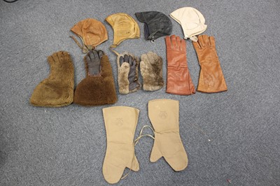Lot 62 - Flying clothing. A pair of WWII Air Ministry Type D brown leather flying gauntlets, dated 1943