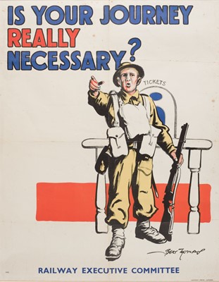 Lot 160 - Is Your Journey Really Necessary?, A Waste of Ammunition!..., 4 lithographic posters