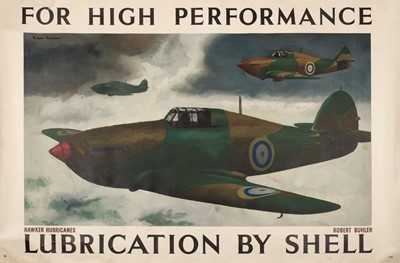 Lot 21 - Buhler (Robert, 1916-1989). For High Performance Lubrication By Shell, 1938