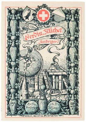 Lot 386 - German Bookplates. Collection of approximately 250 bookplates, 19th-20th century