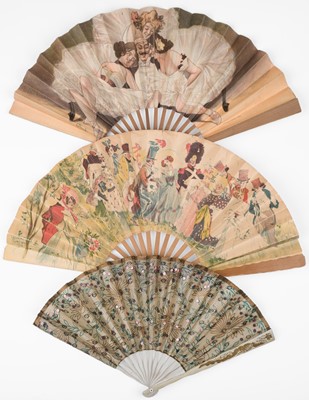 Lot 551 - Advertising Fan. French restaurant advertising fan, early 20th century, & 52 others similar