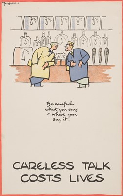Lot 151 - Careless Talk Costs Lives..., together with two other HMSO lithographic posters