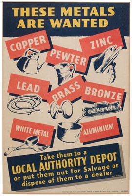 Lot 171 - These Metals Are Wanted…, Bones Wanted..., He needs more than guts!..., lithographic posters