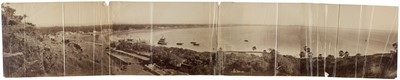 Lot 64 - India. A 4-part panorama of Back Bay, Bombay from Malabar Hill, by John Edward Saché