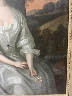 Lot 17 - Irish School. Portrait of Martha, 1st Countess Aldborough, circa 1730, oil painting in Kent frame