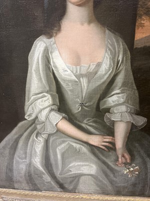 Lot 17 - Irish School. Portrait of Martha, 1st Countess Aldborough, circa 1730, oil painting in Kent frame