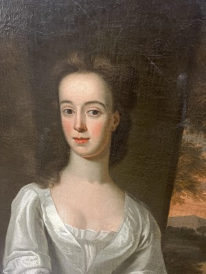 Lot 17 - Irish School. Portrait of Martha, 1st Countess Aldborough, circa 1730, oil painting in Kent frame