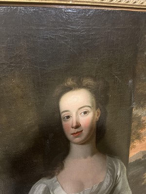 Lot 17 - Irish School. Portrait of Martha, 1st Countess Aldborough, circa 1730, oil painting in Kent frame