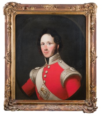 Lot 123 - Irish School. Portrait of an officer of the 75th (Stirlingshire) Regiment of Foot, circa 1830