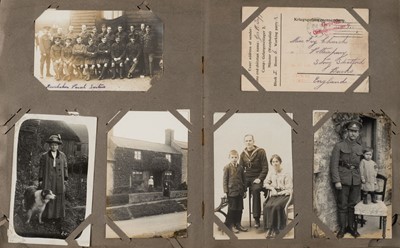 Lot 247 - Postcard Albums. Two postcards albums containing approximately 400 postcards, 1913-1930