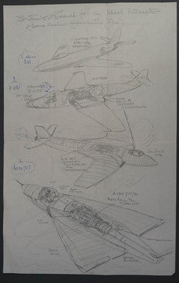 Lot 28 - Davis (George Horace, 1881-1963). Then & Now..., preliminary rough sketches in pencil
