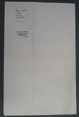 Lot 28 - Davis (George Horace, 1881-1963). Then & Now..., preliminary rough sketches in pencil