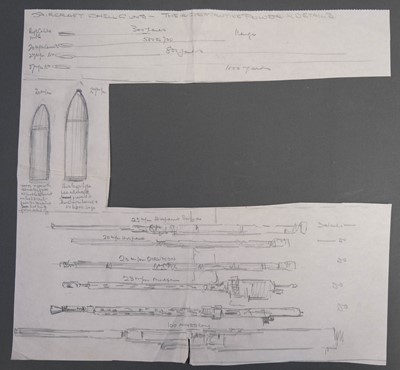 Lot 24 - Davis (George Horace, 1881-1963). “Tank Busters”..., c. 1930s, a rough sketch...