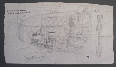 Lot 24 - Davis (George Horace, 1881-1963). “Tank Busters”..., c. 1930s, a rough sketch...