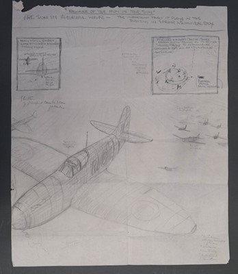 Lot 23 - Davis (George Horace, 1881-1963). “Beware of the Hum in the Sun”..., c. 1940, pencil rough sketch