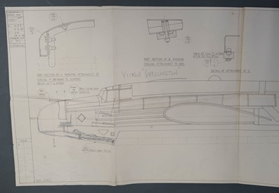 Lot 29 - Davis (George Horace, 1881-1963). Vickers “Wellington”..., c. 1940, blueprint cutaway drawing