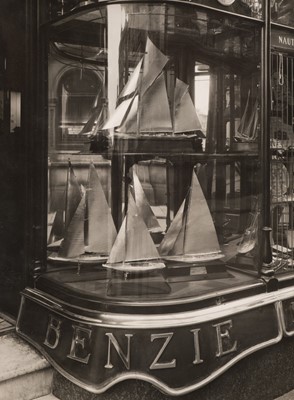 Lot 171 - Yachting. Benzie Jeweller's photograph album, silver yachting models (J Class), circa 1930s