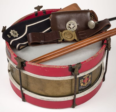Lot 263 - Boys Brigade. A Boys Brigade marching drum