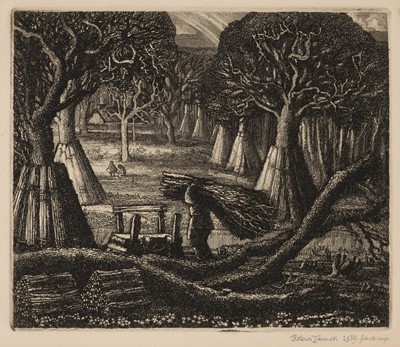 Lot 359 - Tanner (Robin, 1904-1988). Wiltshire Woodman, 1929, etching