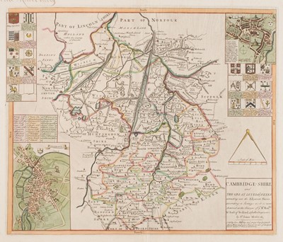 Lot 135 - Cambridgeshire. Saxton (C. & P. Lea), Cambridge-Shire and the Great Levell..., circa 1690