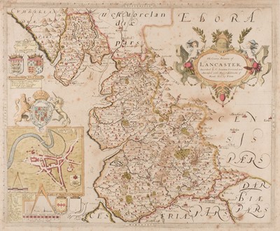 Lot 174 - Lancashire. Saxton (Christopher & Philip Lea). The County Palatine of Lancaster..., circa 1690