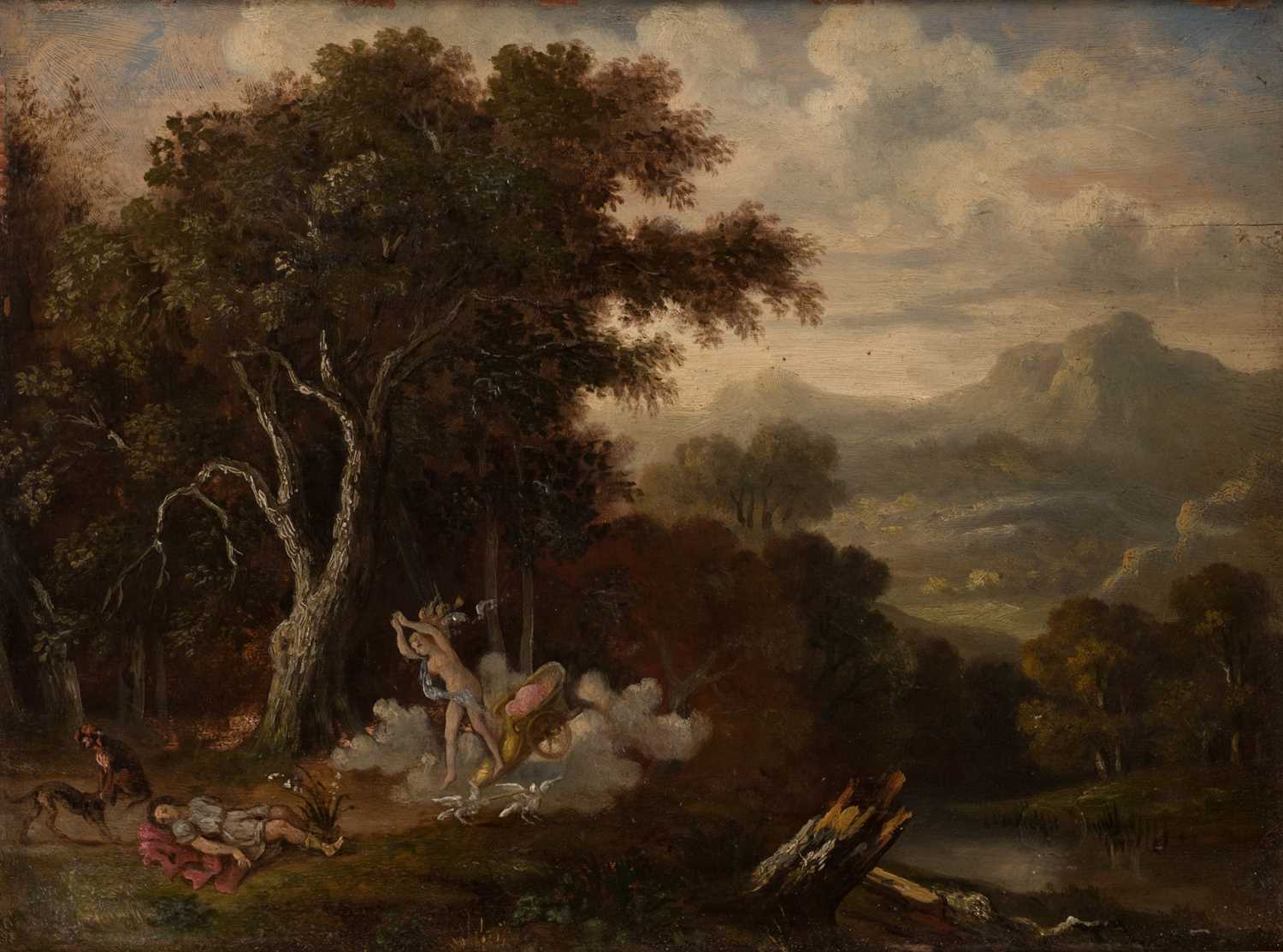 Lot 7 - Wouters (Frans, 1612-1659). Diana and Endymion, late 17th or early 18th century, oil