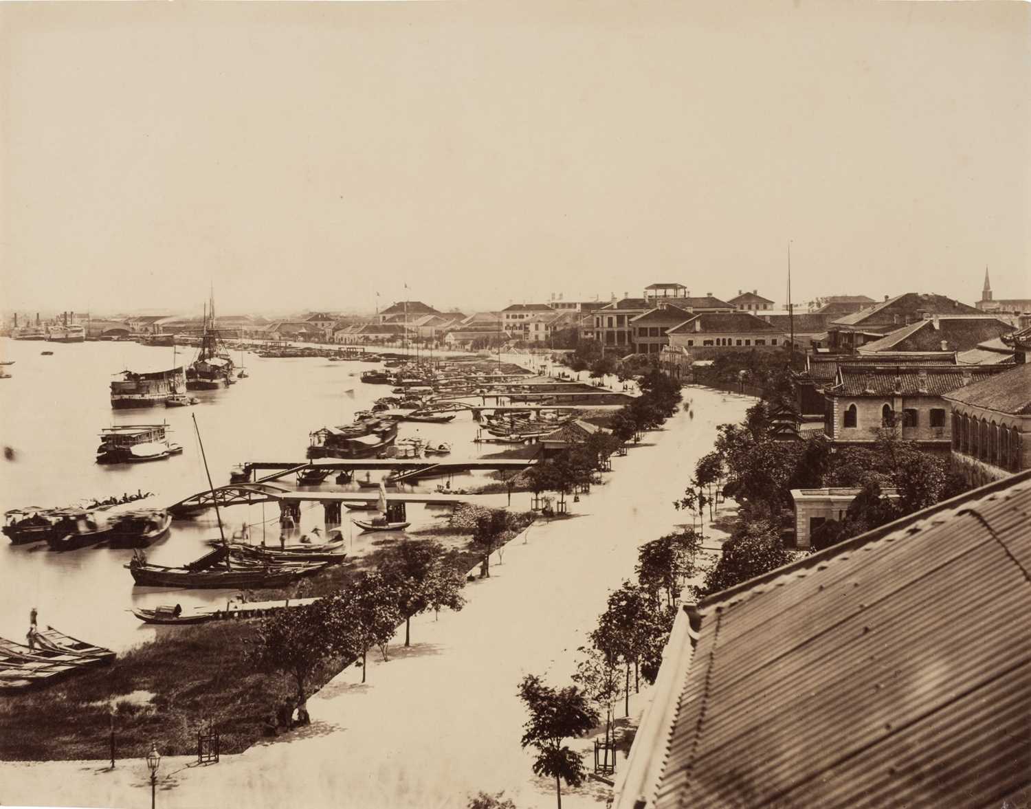 Lot 36 - China. Five views of Shanghai and Foochow (Fuzhou) by Lai Afong, c. 1870