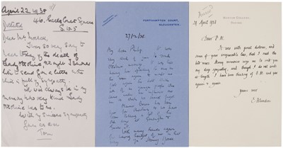 Lot 276 - Eliot (Thomas Stearns, 1888-1955). A dictated letter, 46 Earls Court Square, SW5, 22 April 1938