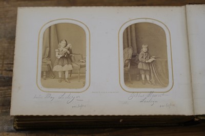 Lot 26 - Cartes de Visite. An album containing approximately 80 cartes de visite, c. 1860s