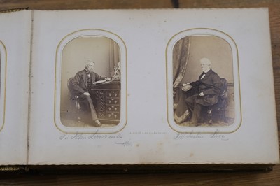Lot 26 - Cartes de Visite. An album containing approximately 80 cartes de visite, c. 1860s