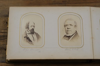 Lot 26 - Cartes de Visite. An album containing approximately 80 cartes de visite, c. 1860s