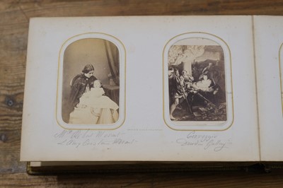 Lot 26 - Cartes de Visite. An album containing approximately 80 cartes de visite, c. 1860s