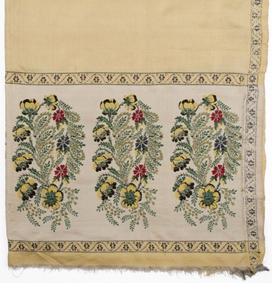 Lot 528 - Shawl. A woven silk stole, circa 1830