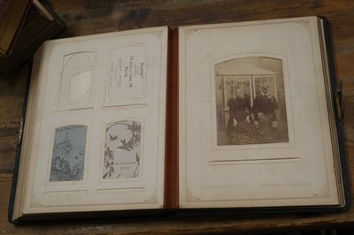 Lot 24 - Cartes de Visite. A group of 8 cartes-de-visite albums, c. 1860s/1880s
