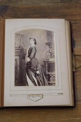 Lot 24 - Cartes de Visite. A group of 8 cartes-de-visite albums, c. 1860s/1880s