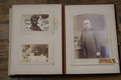 Lot 24 - Cartes de Visite. A group of 8 cartes-de-visite albums, c. 1860s/1880s