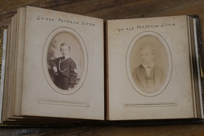 Lot 24 - Cartes de Visite. A group of 8 cartes-de-visite albums, c. 1860s/1880s