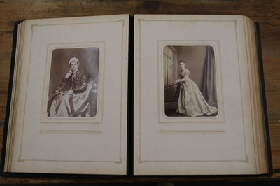 Lot 24 - Cartes de Visite. A group of 8 cartes-de-visite albums, c. 1860s/1880s