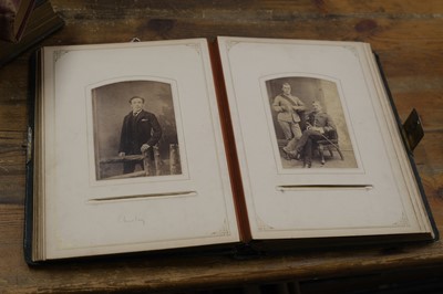Lot 24 - Cartes de Visite. A group of 8 cartes-de-visite albums, c. 1860s/1880s