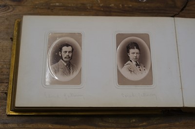 Lot 24 - Cartes de Visite. A group of 8 cartes-de-visite albums, c. 1860s/1880s