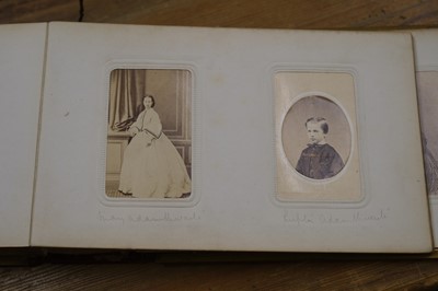 Lot 24 - Cartes de Visite. A group of 8 cartes-de-visite albums, c. 1860s/1880s