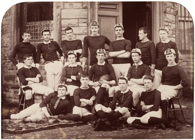 Lot 104 - Rugby. A group of 3 rugby team photographs, 1888, 1906 & 1936...